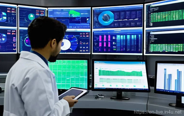 축산업 이직 성공 후 연봉 변화 - **Prompt 1: High-Tech Animal Health Monitoring Center**
A bright, ultra-modern control room feat...