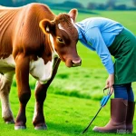 축산업 공무원 진출 경로 - **Prompt:** A diligent female Veterinary Public Health Officer in her late 30s, with a focused expre...