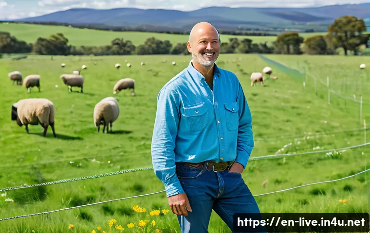 축산업 관련 필독 도서 - **Sustainable Grazing in a Pastoral Landscape:** A wide-angle shot of a serene, expansive green past...